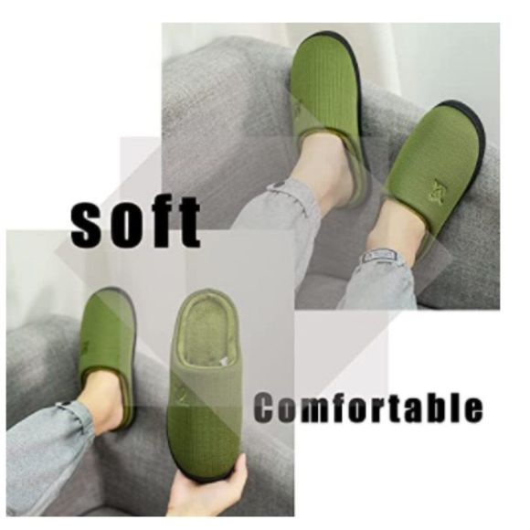 landeer Women's and Men's Memory Foam Slippers Casual House Shoes - Picture 3 of 3